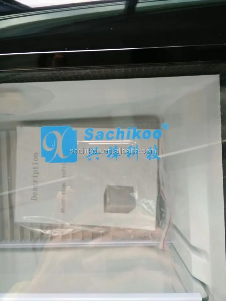 2024 Sachikoo Wholesale Mini Bar Fridge 30 Lite Hotel Room Cooler Air Cooling with Glass Door for Car Outdoor Use