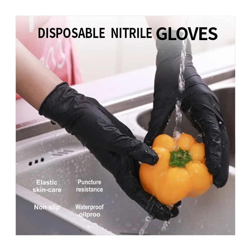 Welmed Stretch Hybrids  Medigrip Disposable 100 Box Tay Black Barber Kids Abc Dental Powder  Restaurant Pink Household Gloves