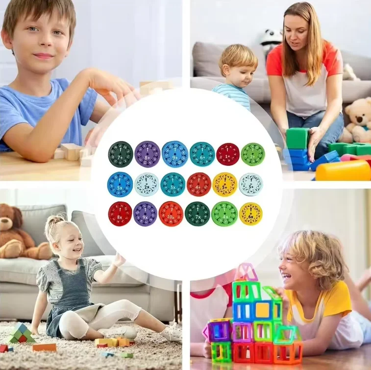 2024 Math Games Learning Math Facts Fidget Spinners Educational Rotating Toys Math Fidget Spinners for Kids