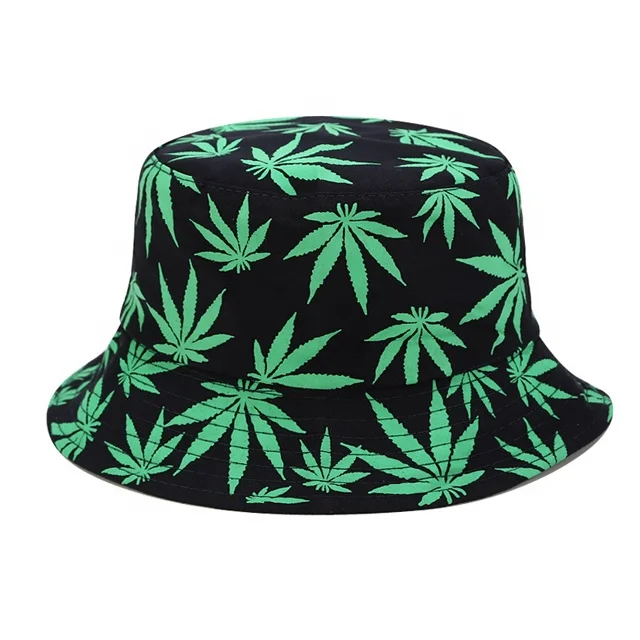Bucket Hat Cap Cotton Boonie Brim Visor Fishing Sun Safari Marijuana Weed Mens