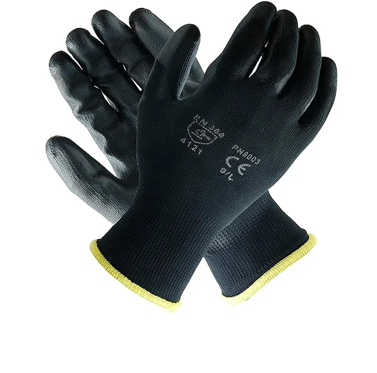 Ce En388 13 Ge вязаные перчатки с полиуретановым покрытием Антистатические Рабочие Перчатки