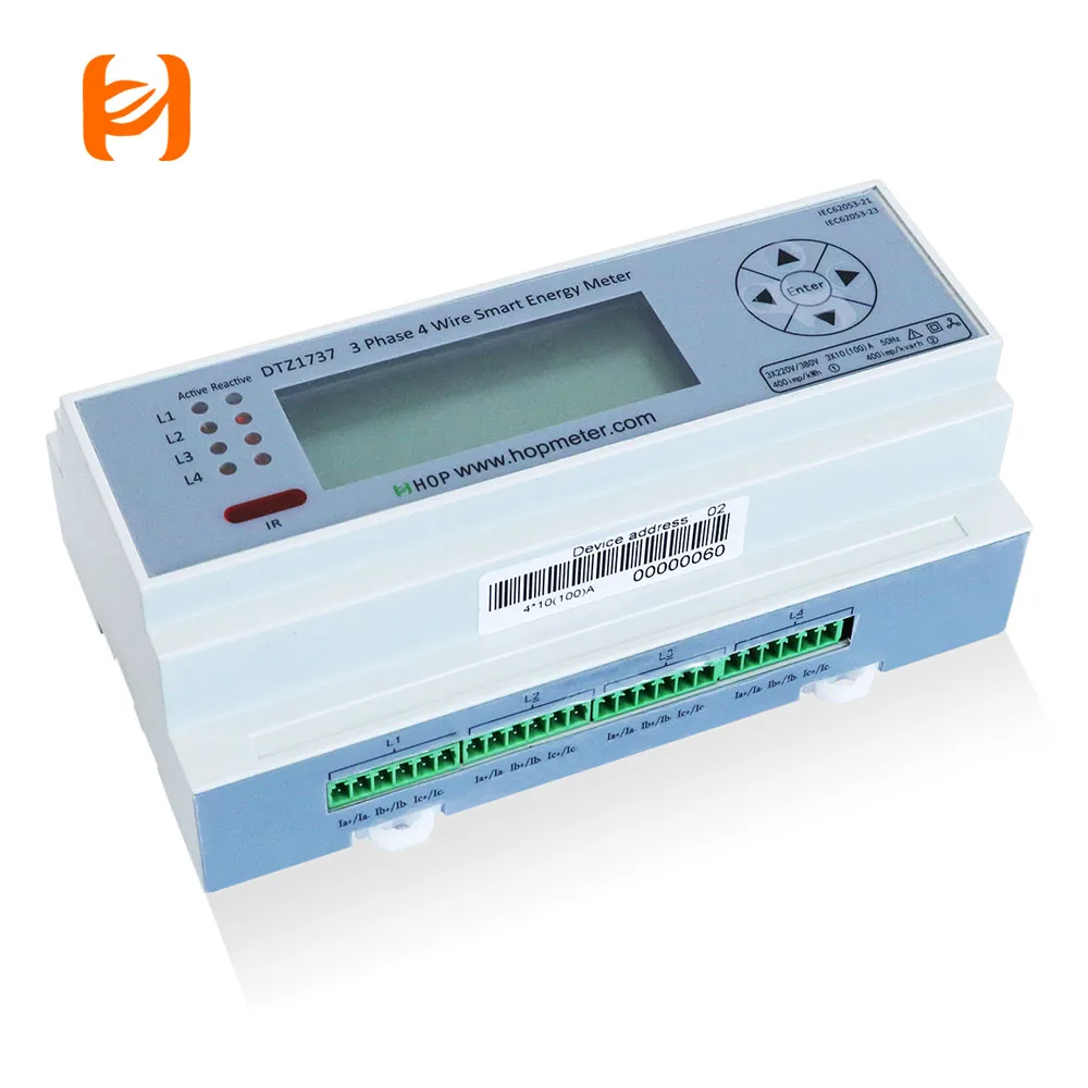 Интеллектуальный Электрический измеритель RS485, многоканальный счетчик энергии