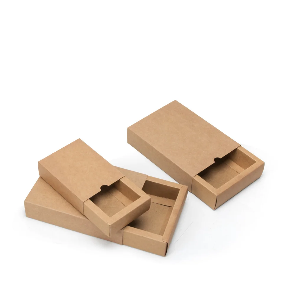 Supplier Luxury Gift Black Style Custom Small Kraft Paper Cardboard Slide Storage Carton Packaging Drawer Box
