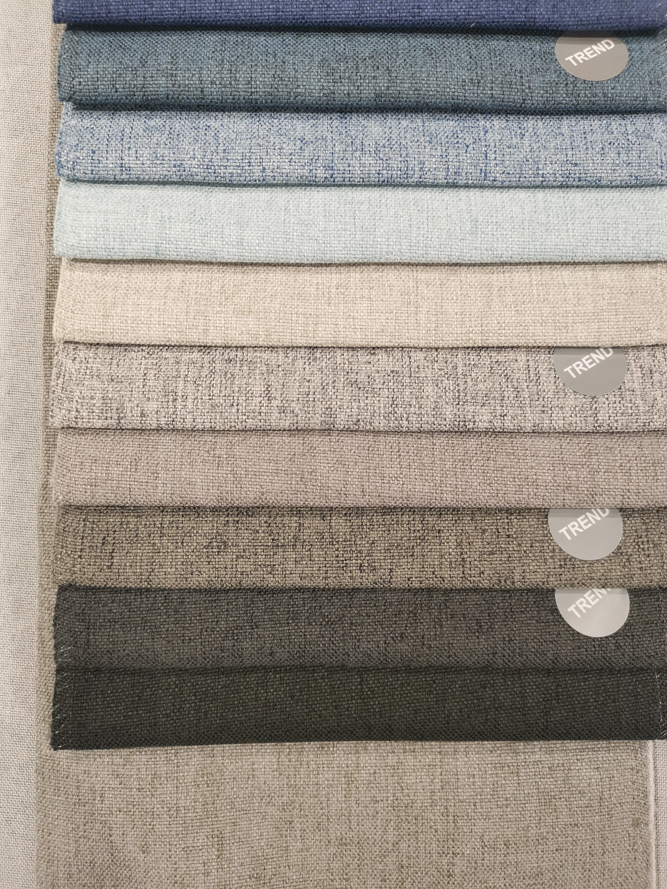 Factory cheap sofa fabric stock lots popular polyester linen furniture fabric