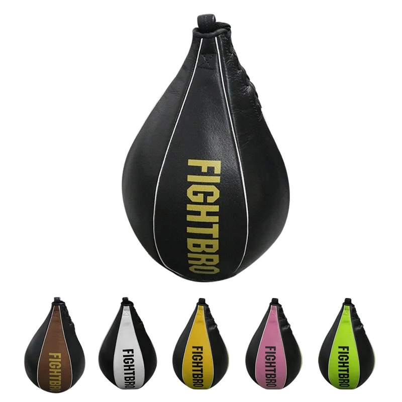 FightBro Inflatable Cowhide Speed Ball Speed Punching Ball 	 Reflex Bag