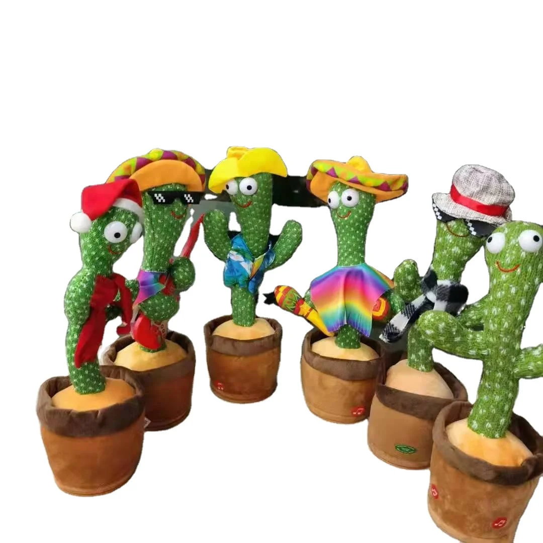 Плюшевый кактус, Электронная танцевальная игрушка для раннего развития детей, танцующая игрушка-кактус