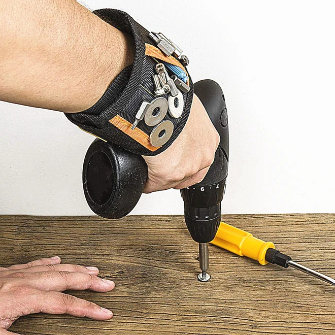 1680D Nylon Holding Tools Customized Portable Tool Bag Magnet Magnetic Wristband