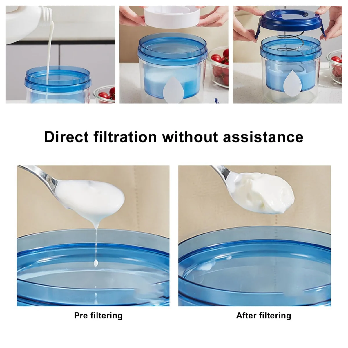 Hot Selling Yogurt strainer makers slagging yogurt slagging artifact household soymilk Cheese Isolate whey sieve filter