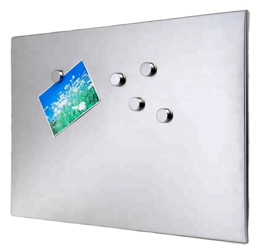 Customized Magnetic Board Magnet Display Bulletin Panel Metal Stainless Steel Decorative Memo Dry Erase for Wall Refrigerator