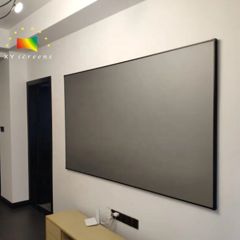xy projector screen cloth black crystal 120 inch alr short throw projection screen for home
