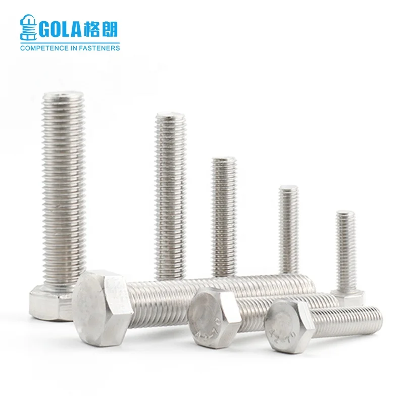 316 stainless steel hexagon head bolt and nut DIN933 and DIN934 full threaded hex head bolt and nut