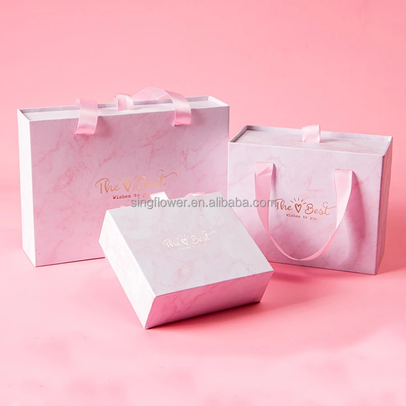 Custom Logo Cardboard Hair Extensions Rigid Luxury Gift Paper Box Drawer Packaging Wig Custom Box
