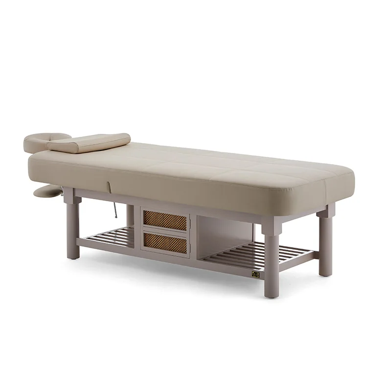 Hight quality beauty salon furniture wooden facial bed fashion designs body massage table  beauty bed for sale