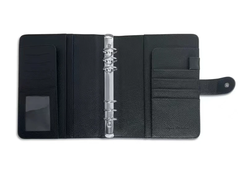 Custom Vintage Retro loose-leaf a5 leather ring binder filofax agenda