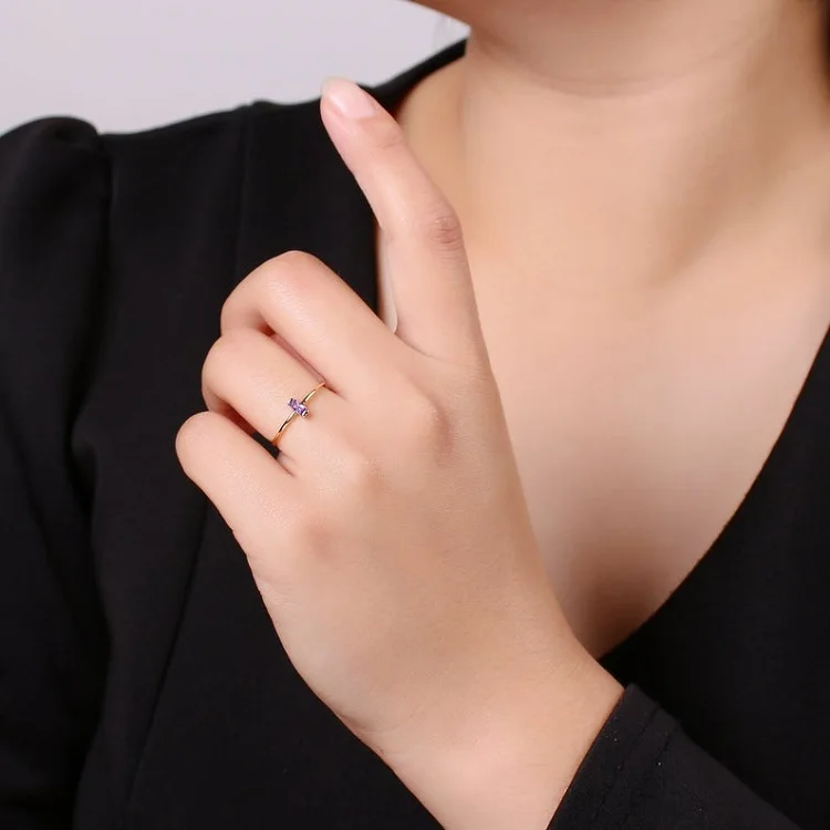 Baguette Ring Gold Rainbow Hot Sale 925 Sterling Silver Turkish Men Women CLASSIC S925 Birthstone Ring Zircon Geometric 30 Pcs