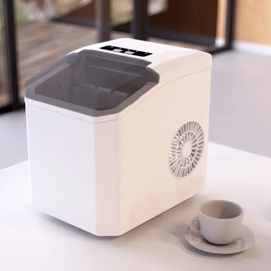 Ice Maker Commercial 12Kg Household Small Dormitory Students Intelligent Mini Automatic Round Ice Making Machine