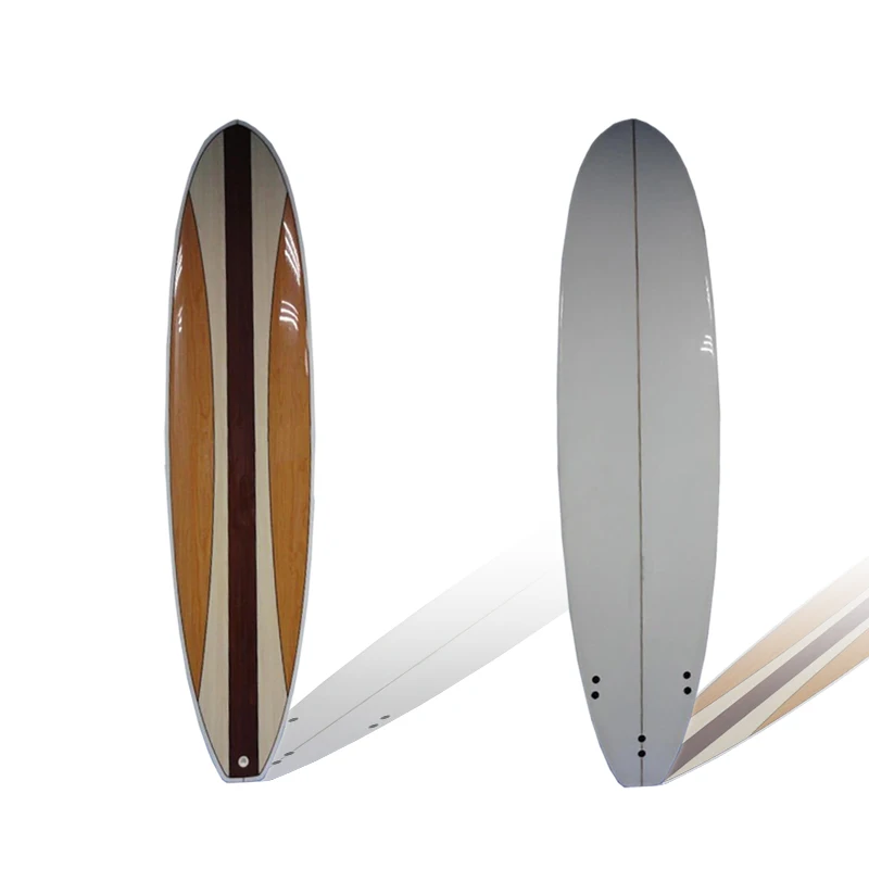 Wood Veneer Epoxy Surfboards Made in China Wooden Fish Tail Surf Board