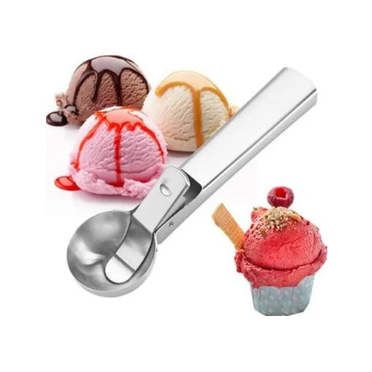 Durable Cookie Scoop Small Stainless Steel Ice Cream Spoon with Trigger Ice Cream Scooper