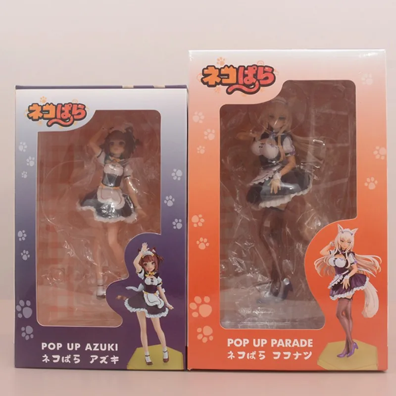 Oem 2 Style action figure Vinyl doll Toys Pink hair figuras de Nekopara Chocola Vanilla complete set