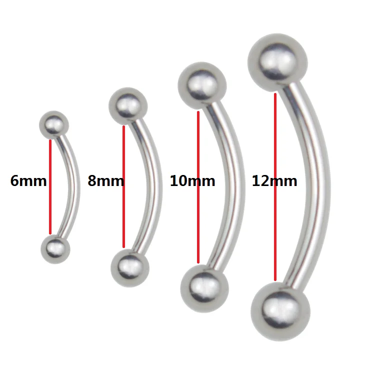 ZESEN12pcs Colorful Eyebrow Rings Set - Sexy Lip Rings, Curved Tongue Rings, Earrings - Body Piercing Jewelry