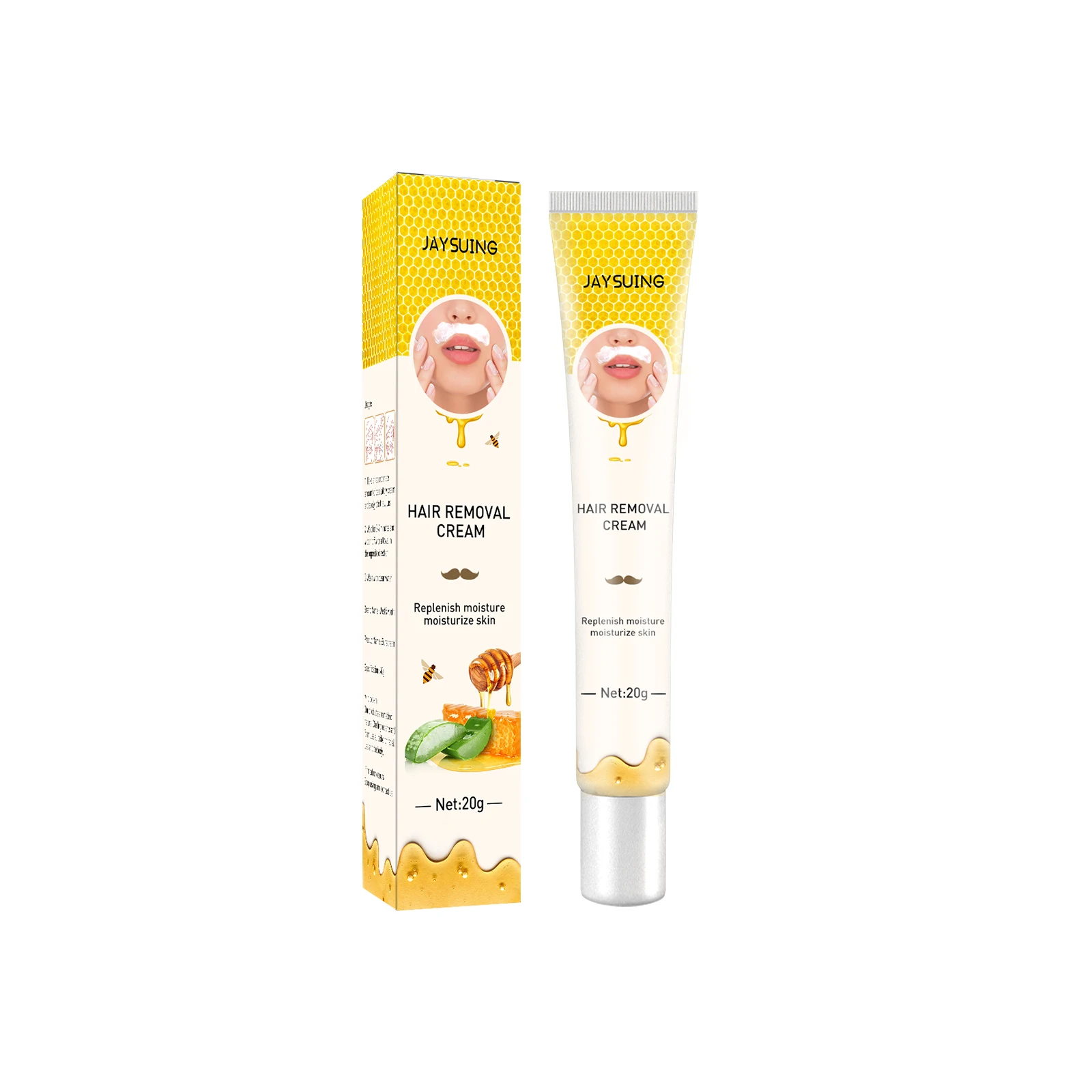 Private Label Natural Organic Herbal Painless Facial Depilatory Men Women Permanent Hair Removal Cream