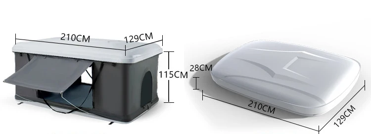 Large Family Waterproof Folding Luxury Fiberglass Hard Shell Camping Tents For Cars On Sell