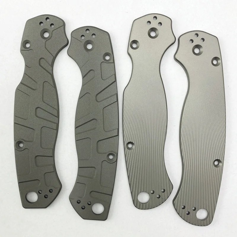 High precision Custom made Titanium knife scales for Spyderco Para 2 Folding Knife scales Pocket knife EDC