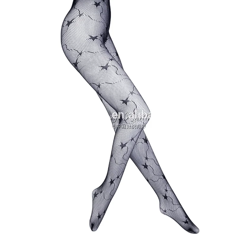 Five-star nylon+spandex black stockings full body suit
