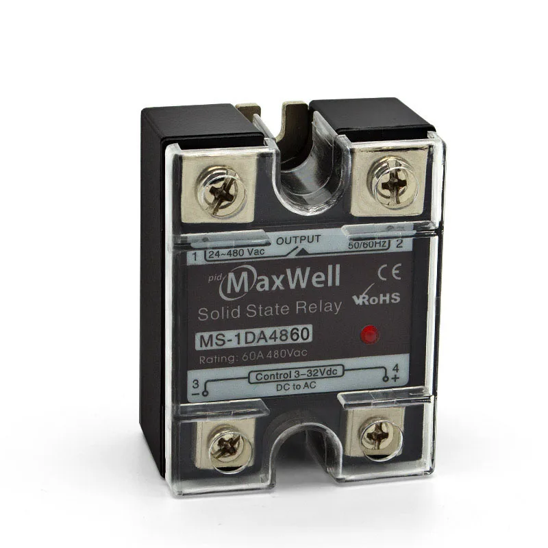 Однофазное реле управления включением/выключением постоянного тока, 60 А, 220 В переменного тока