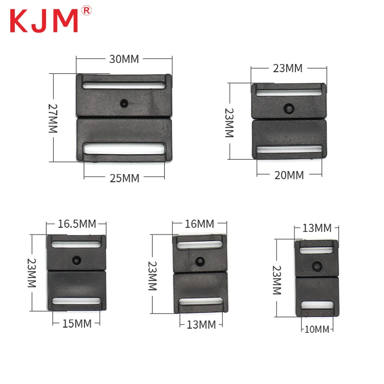 KJM китайская фабрика рабочие карты пластиковые Pom черные быстросъемные застежки замок шнурок безопасности отстегивающаяся пряжка зажим для удостоверения