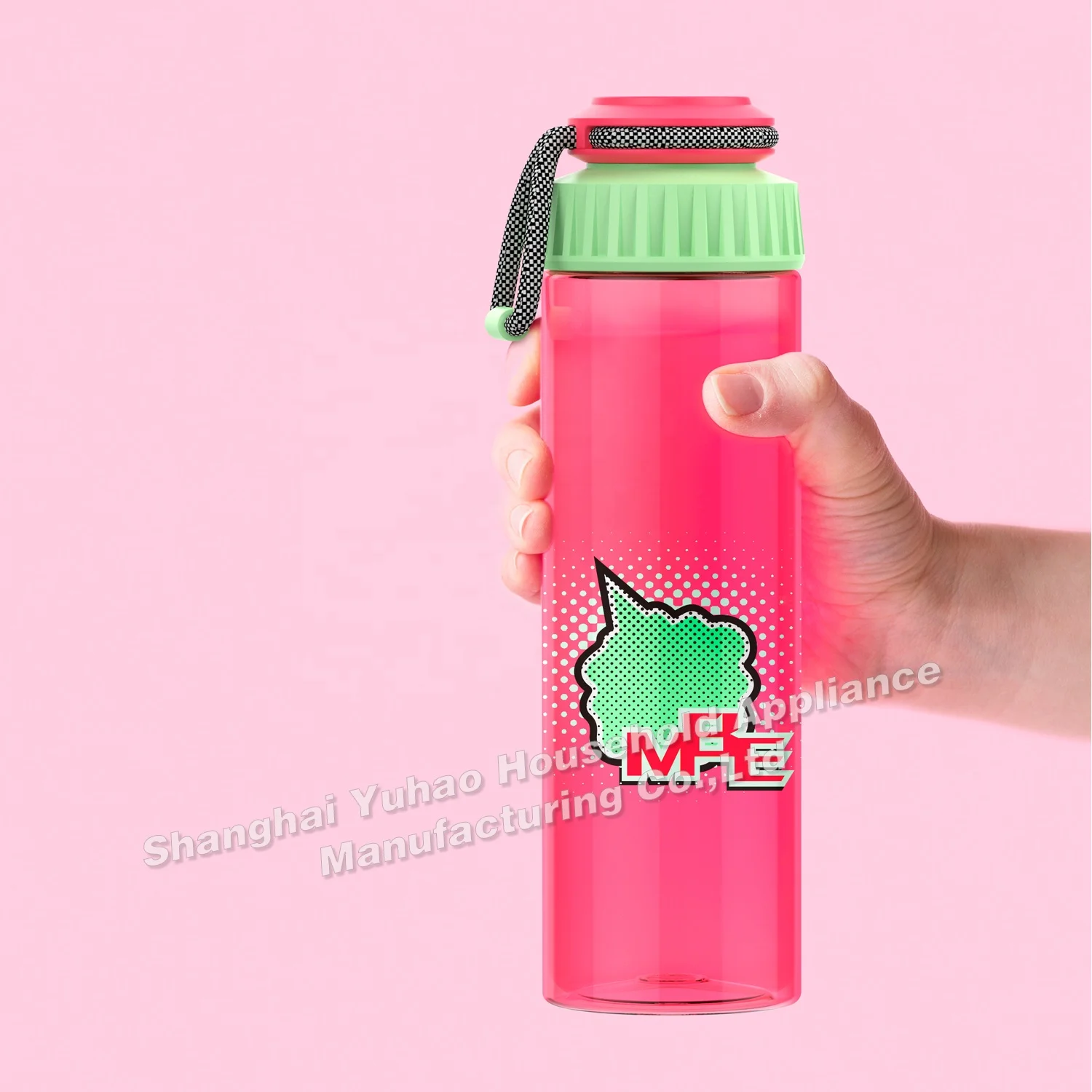 2023 Popular Easy Carrying Rope Two Ways of Drinking Leak Proof BPA Free Tritan sports Water Bottle