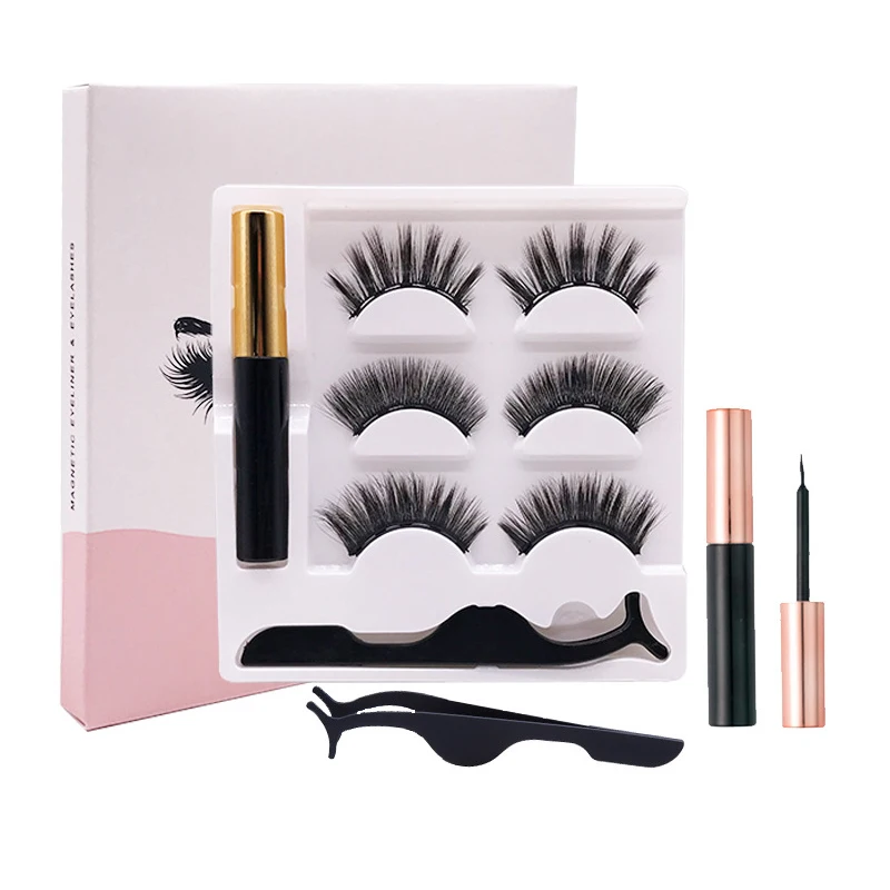 Lash Vendor Popular Design Magnetic Eyelashes Kit with Liner Custom Packing Magnetic Eyeliner Pen En Lashes