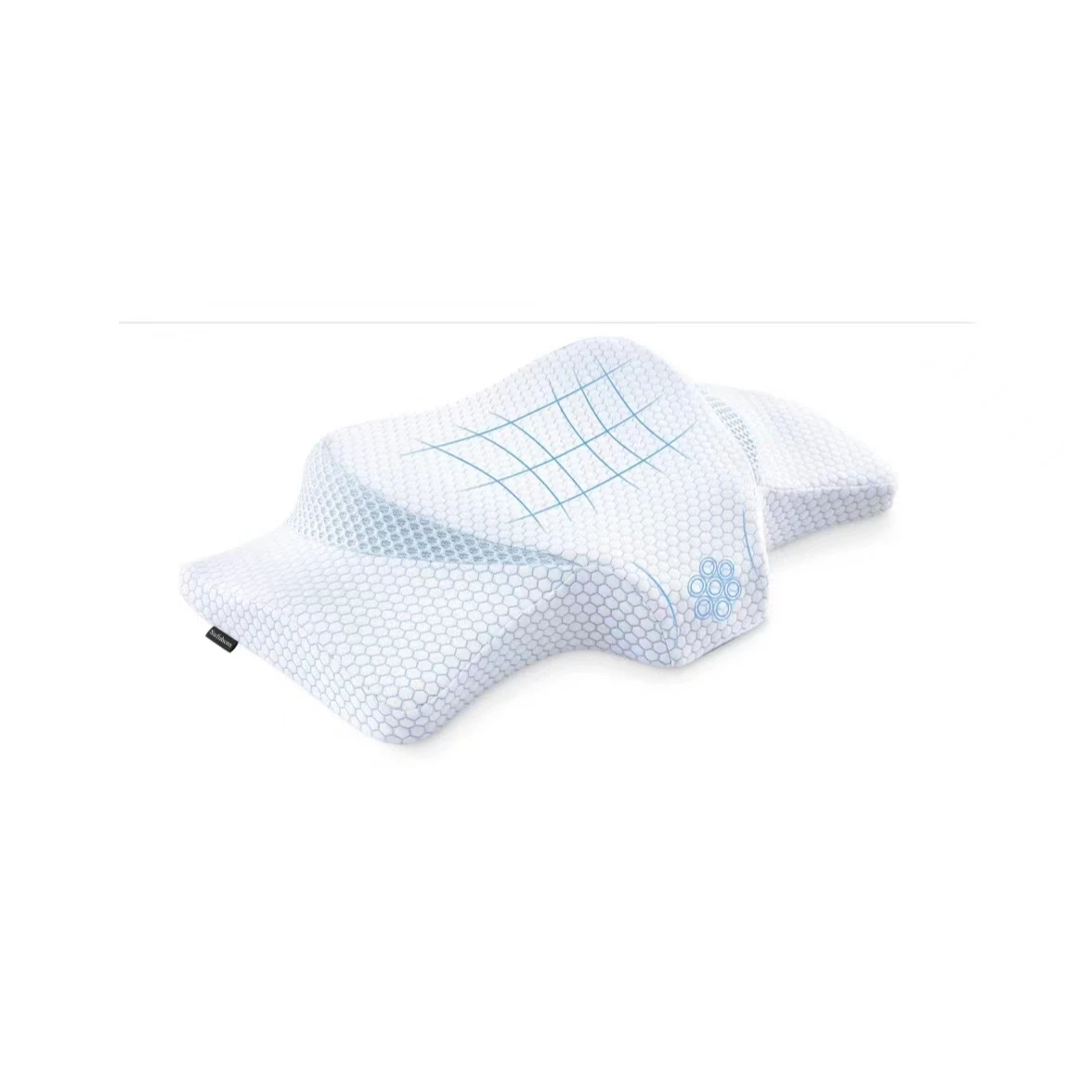 Ergonomic Orthopedic Memory Foam Pillow for Head and Neck Pain Relief Rectangular Massage Therapy Wearable for Hotels Camping