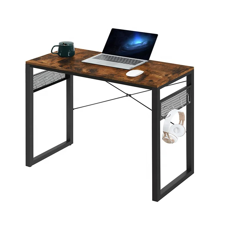 Home Bedroom Workstation Writing Study Table Office Computer Desk with bookshelves