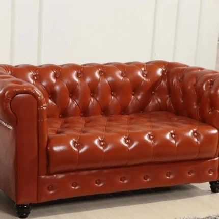 Рама диван для гостиной деревянный классический современный европейский стиль Античный натуральный твердый Честерфилд кожа натуральная кожа