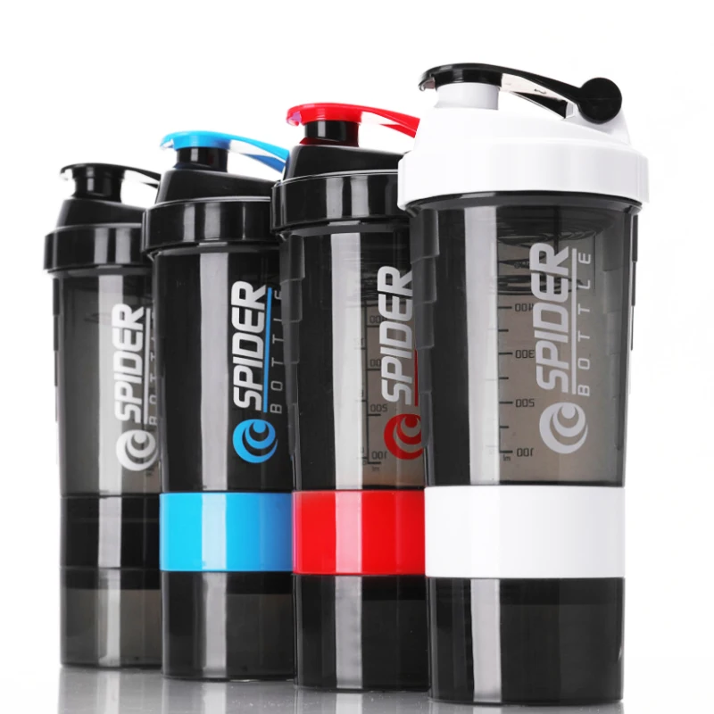 Wholesale Factory Price BPA Free Custom Logo Mixer Storage Gum Clear Plastic Protein Water Shaker Bottle