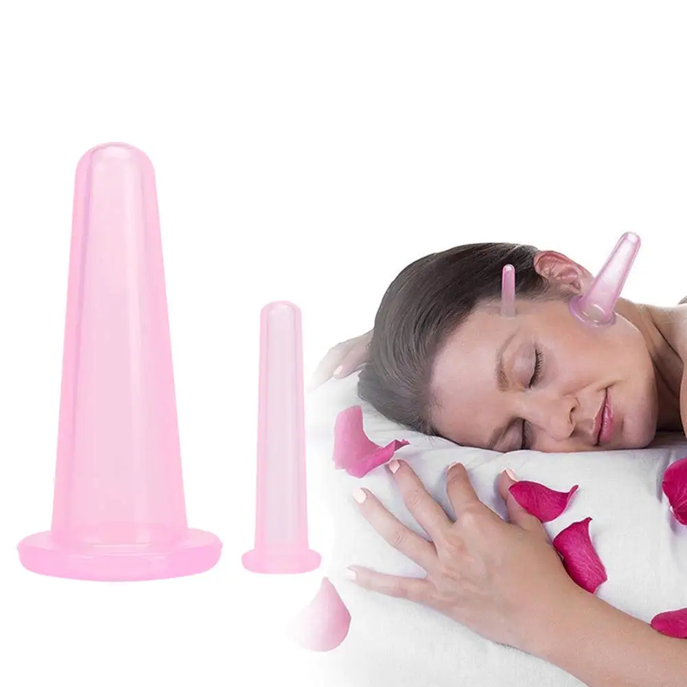 Vacuum Massage Cup Face, Neck, Eye Silicone Facial massage Face cupping Set