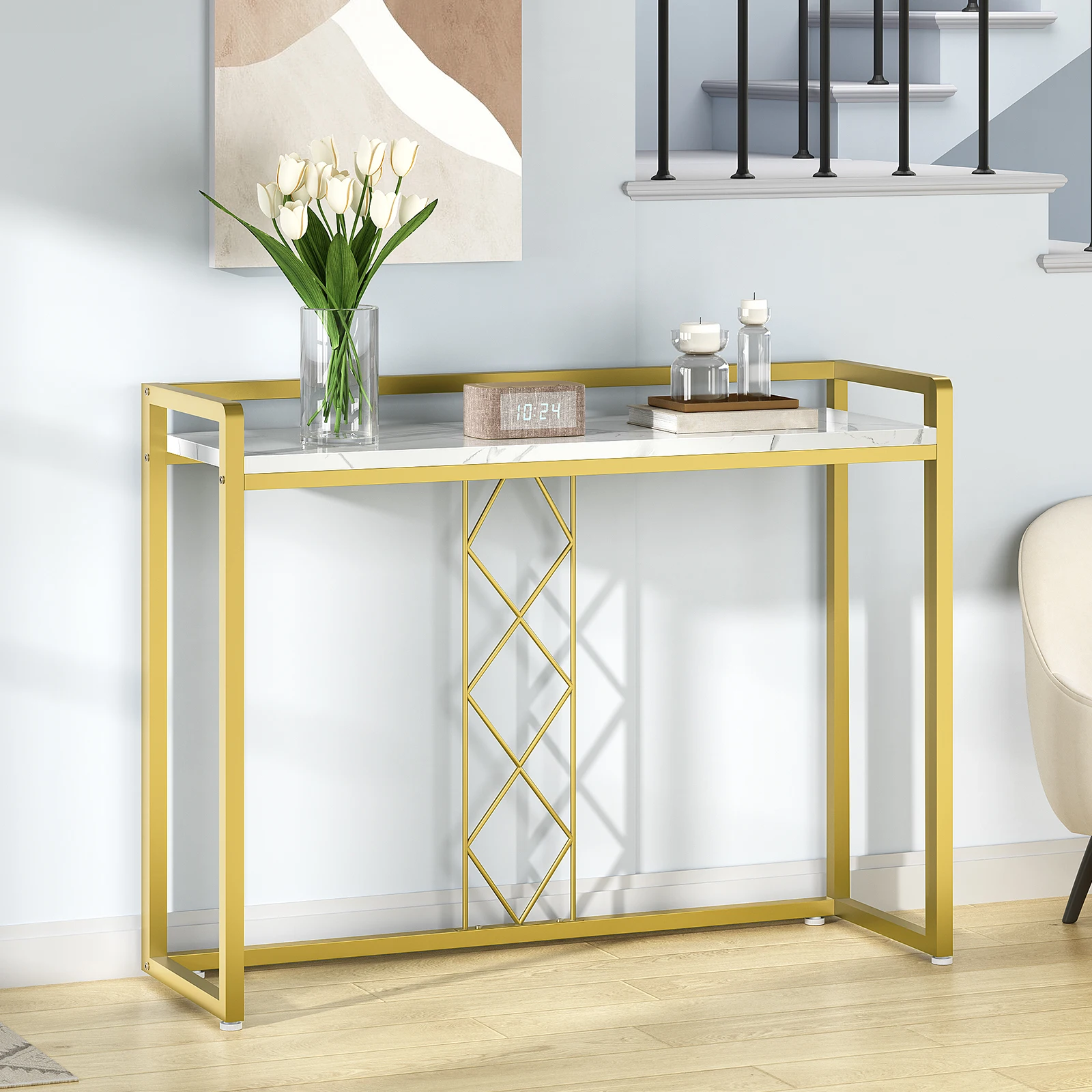 Wholesale Modern Console Table, HOOBRO Brand Luxury Sofa Table for Foyer Hallway Living Room, Modern Entryway table