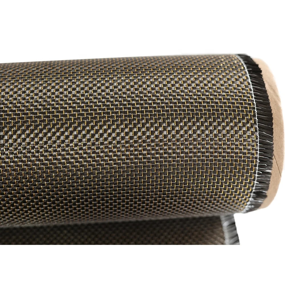 3K  metal wire glitter carbon fiber fabric Carbon cloth with metallic thread