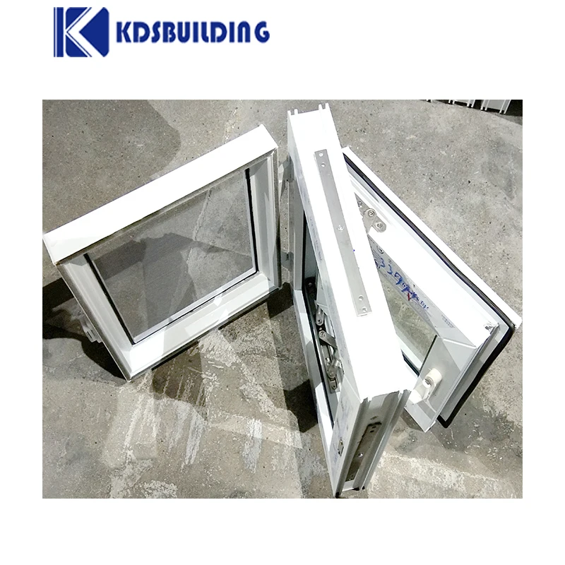 Kdsbuilding Reflective Gas Strut Spring 2 Pane Commercial Fixed Large UPVC Awning Windows Australia White for Comfort Room