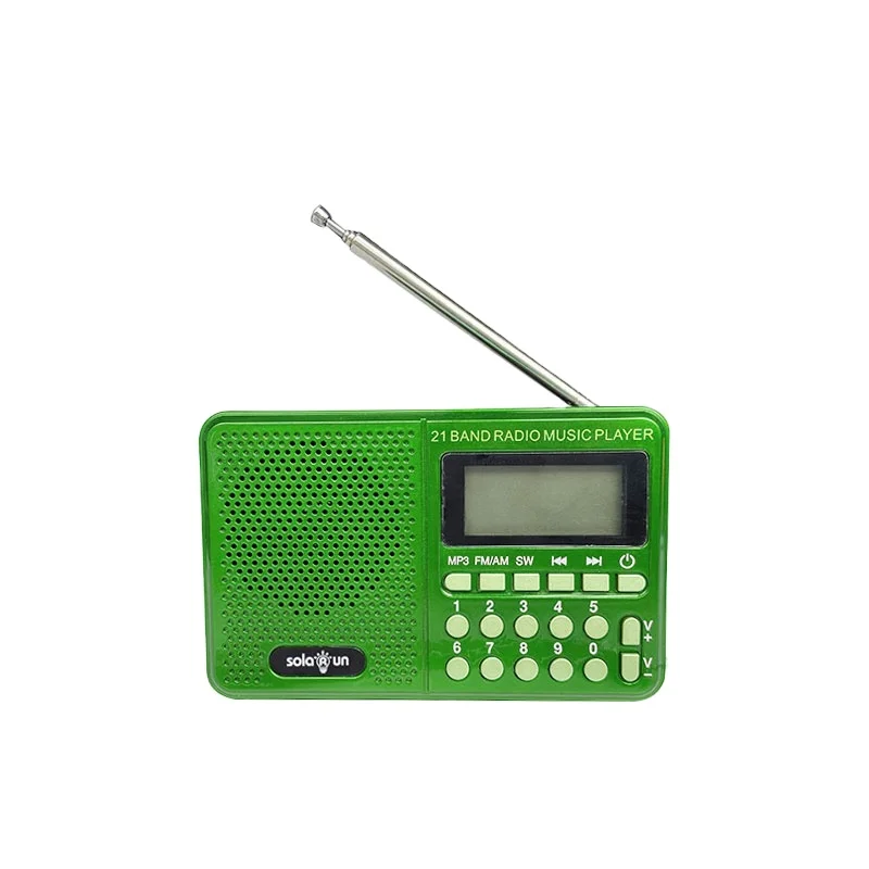  Карманное радио с солнечной батареей FM AM SW MP3 SD слот для карты портативная литий-ионная