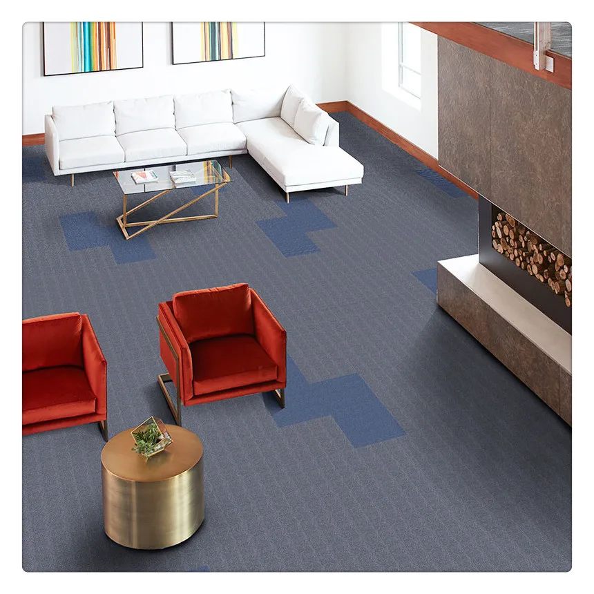 
Hot Sale Price Bitumen Backing Customized Home Hotel Hall Bedroom Soundproof Office Commercial square Carpet Tiles 50x50 