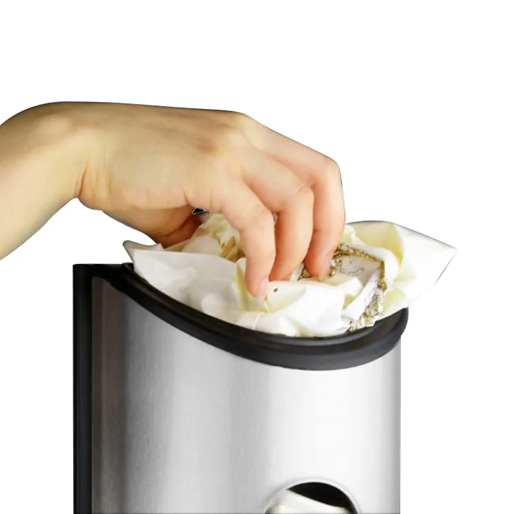Kitchen Grocery Shopping Bag Storage Box Easy Wall Mount Self Adhesive Trash Bag Saver Holder and Dispenser