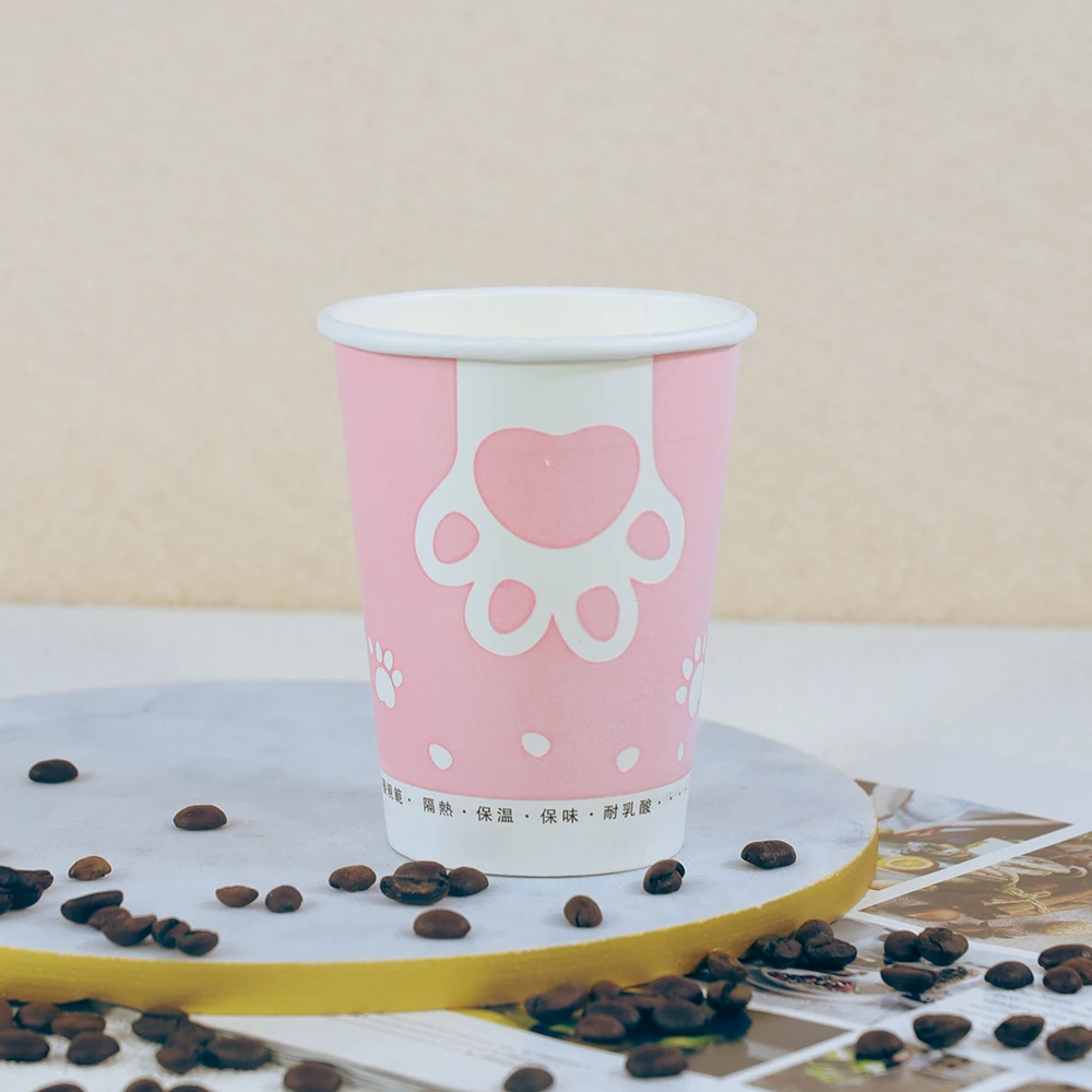 Unique Custom Design Disposable Thickened Paper Flocking Foam Coffee Cup For Hot Drink