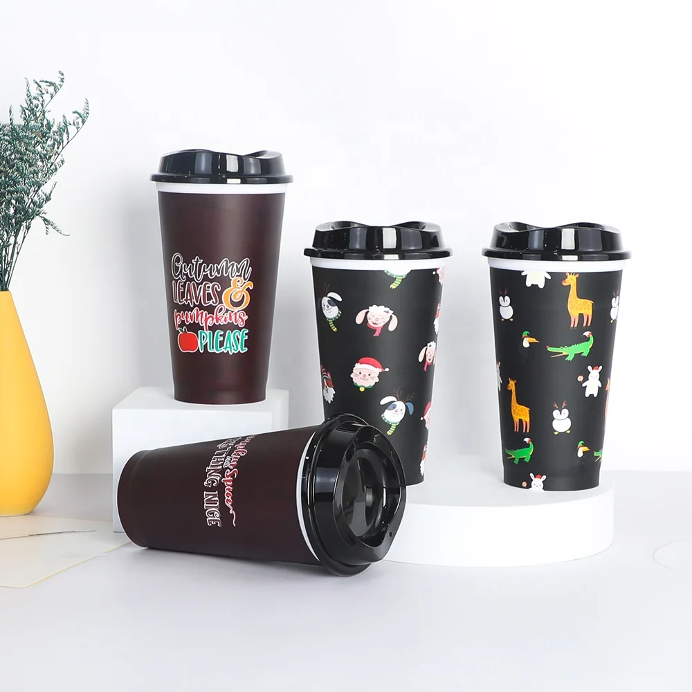 PP reusable colored plastic cups with full color printing
