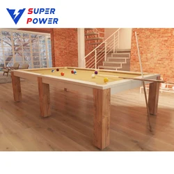 Mesa De Billar Professional Fasion Pool and Dining Table Outdoor Sports Mini Snooker Dining Table 3 in 1 Table Tennis
