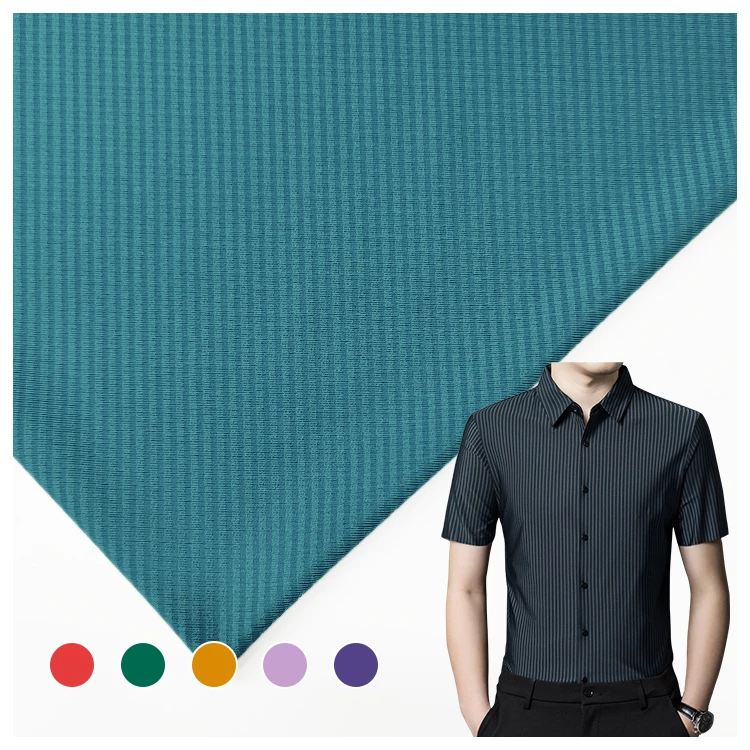 China Suppliers Knit Print Mens Clothing Fabric , 84% Polyester 16% Spandex Material Woven Like Fabric For Sale