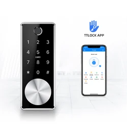 Home Smart TTLock App Wifi Digital Smart KeyPad Electronic Deadbolt Door Lock Unlocked By Card Code Key And Wifi App
