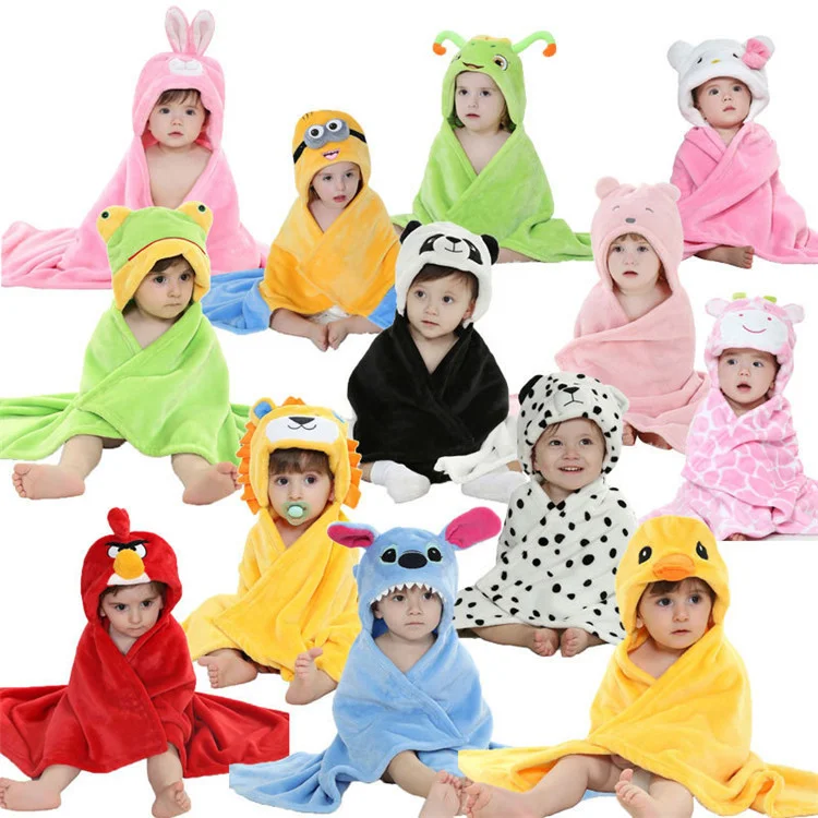 Winter Baby Blanket Top Quality Wholesale Baby Blanket With Hood Lovely Animal Cartoon Baby Blanket Kids For Sale