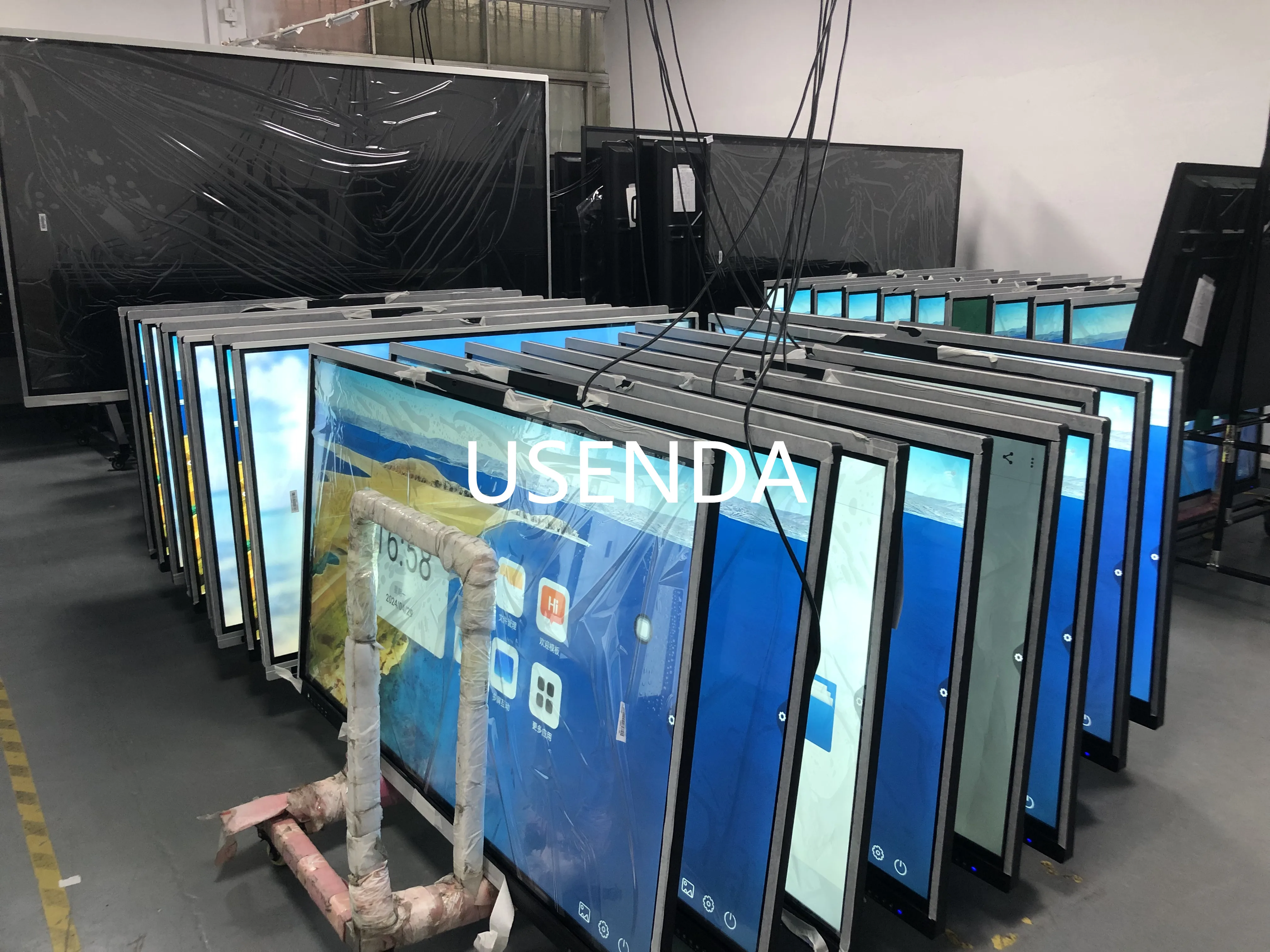 65 75 86 98 110 inch 4K Whiteboard OPS WIN10 Android dual network system LCD Display Interactive Board